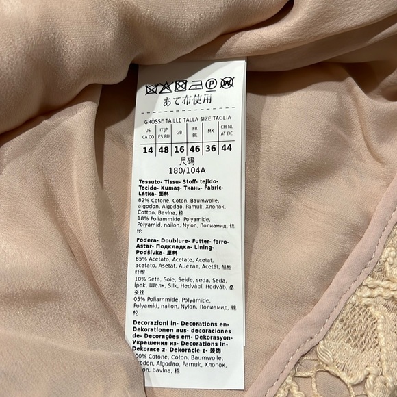 Max Mara |  Lirica Guipure Lace Jacket in Blush | SZ 14 | BNWT - Picture 17 of 17